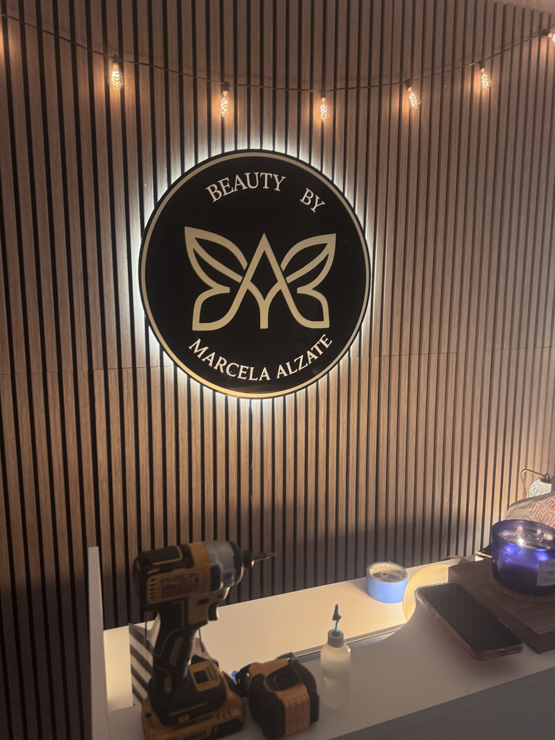 Beauty by Marcela Alzate interior 3D letter sign, Houston, TX