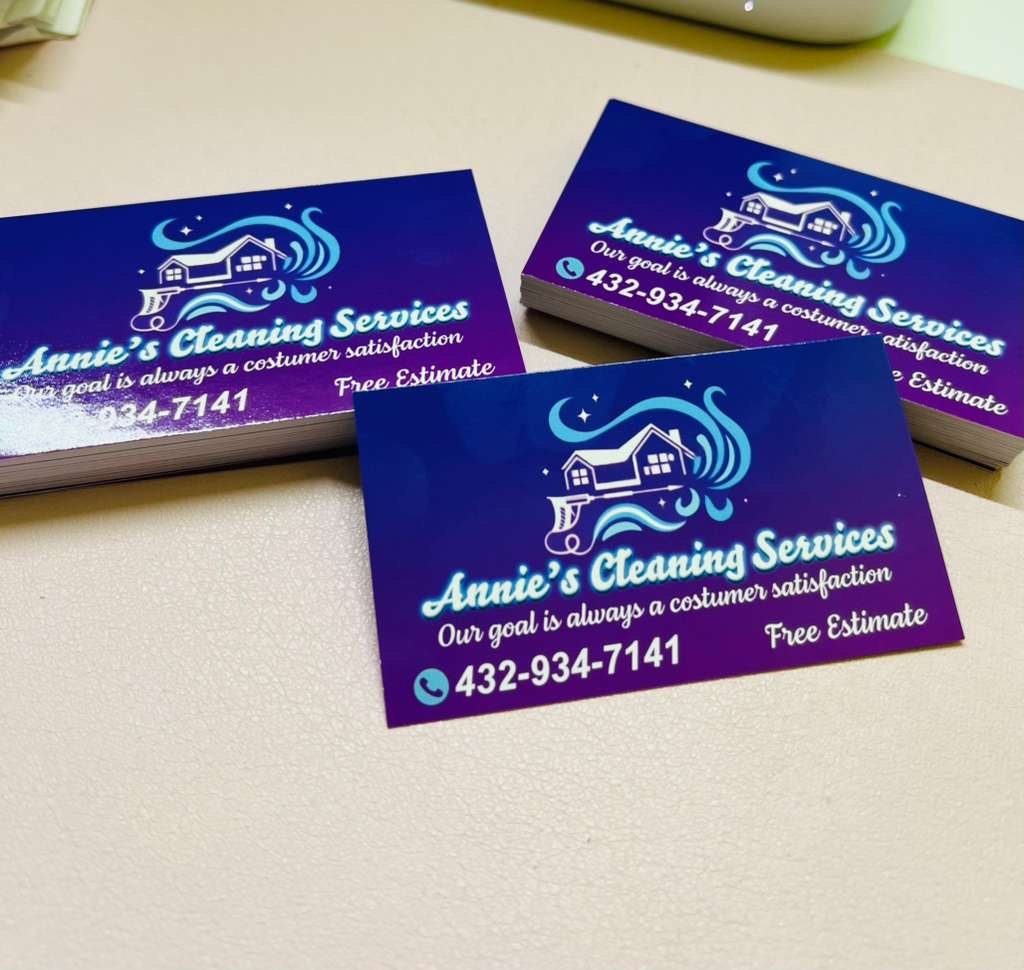 Tarjetas de presentación con diseño en degradado, material impreso, Houston, TX