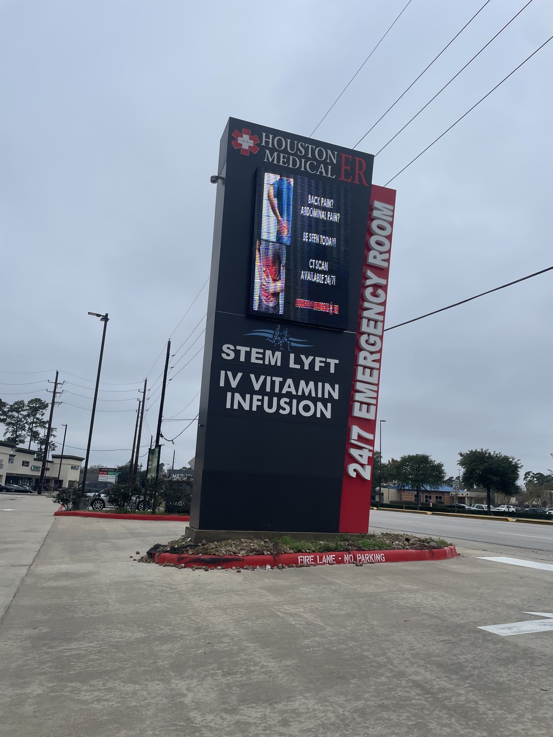 Houston Medical ER monument sign, Spring, TX